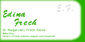 edina frech business card